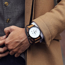 Chrono White Black Tan