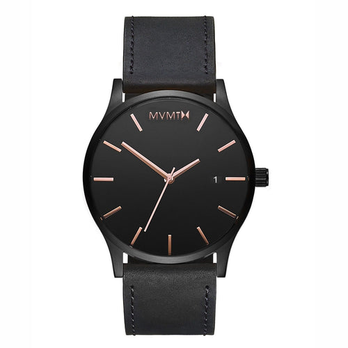 Classic Black Rose Leather