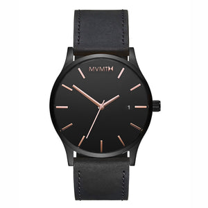 Classic Black Rose Leather