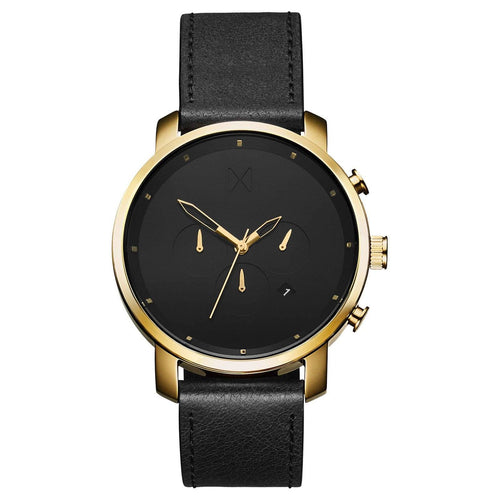 Chrono Gold Black Leather