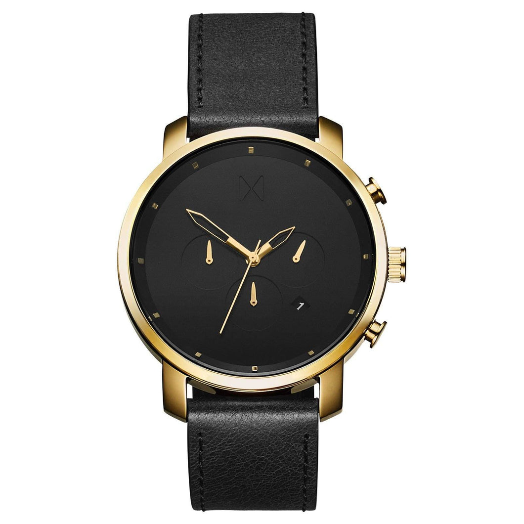 Chrono Gold Black Leather