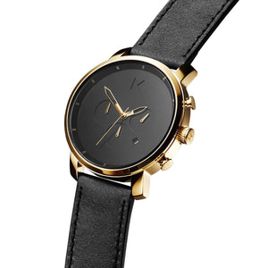 Chrono Gold Black Leather