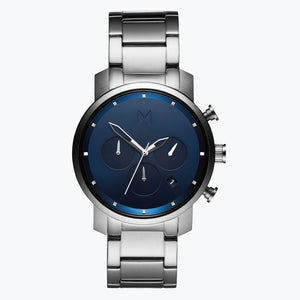 Chrono 40MM Navy Silver