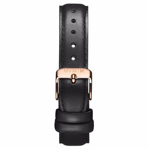 Womens - 18mm Black Leather