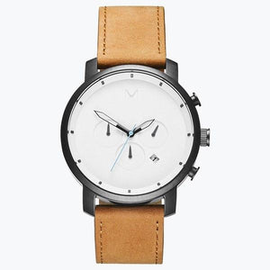 Chrono White Black Tan