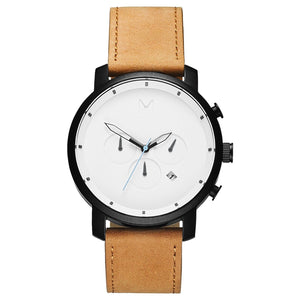 Chrono White Black Tan