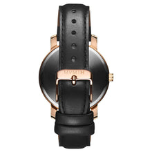 Rose Gold/Black Leather