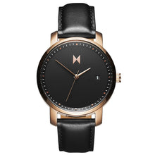 Rose Gold/Black Leather