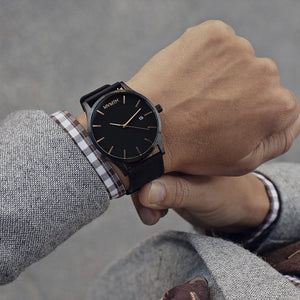 Classic Black Rose Leather